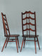 Mid Century Walnut Ladderback Dining Chairs Lucian Ercolani for Ercol England Set of 2