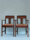 Oak Art Deco Amsterdam School Armchairs 1920s. Set of 2