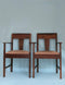 Oak Art Deco Amsterdam School Armchairs 1920s. Set of 2