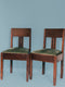 Oak Art Deco Amsterdam School Chairs 1920s. Set of 2