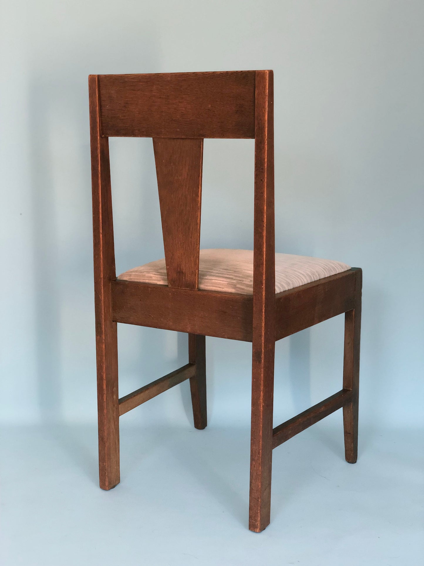 Oak Art Deco Amsterdam School Dining Chairs 1920s. Set of 2