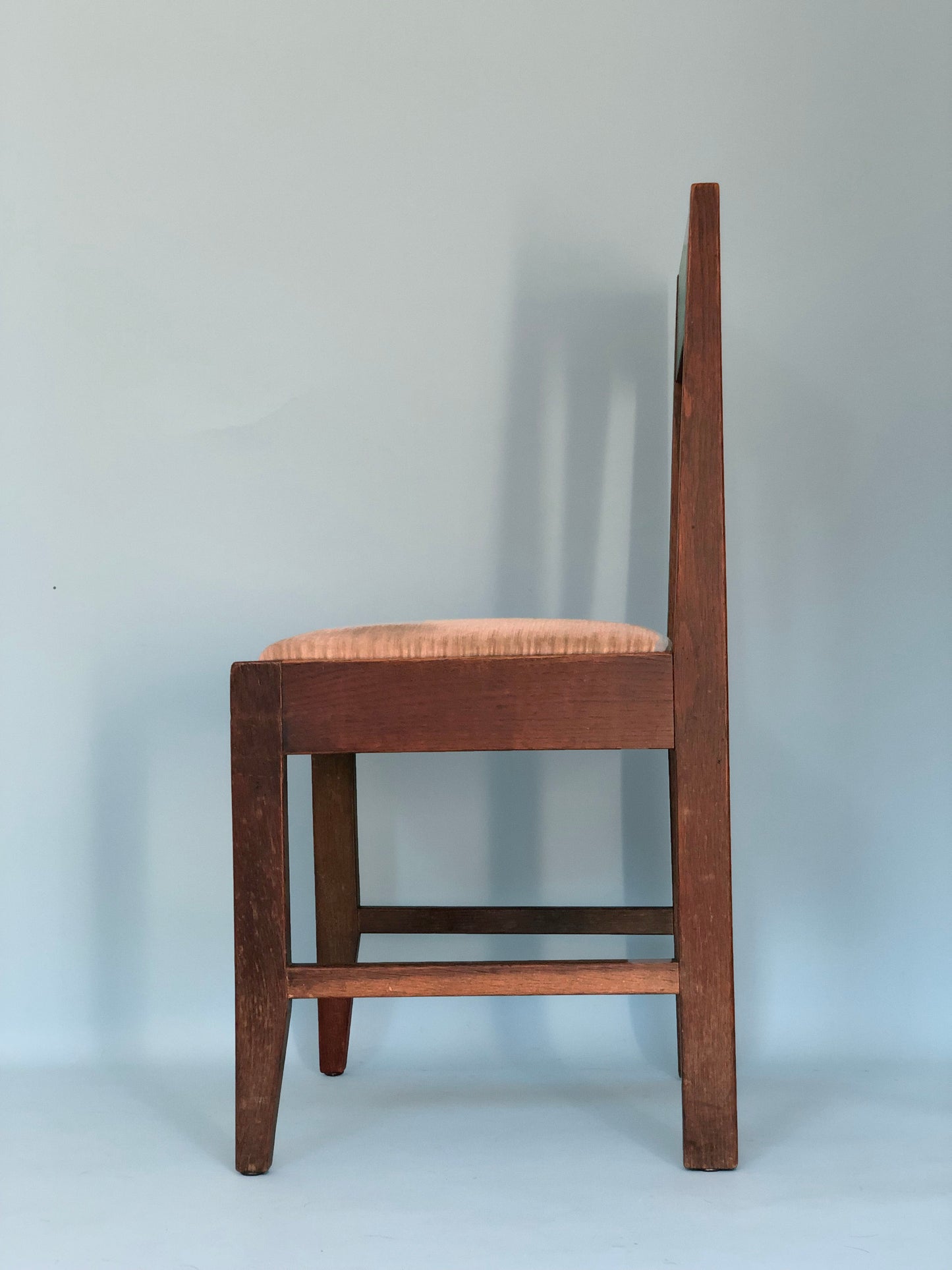 Oak Art Deco Amsterdam School Dining Chairs 1920s. Set of 2