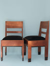 Oak Art Deco “Haagse School” Chairs By H. Fels For L.O.V. Oosterbeek 1920s. Set Of 2