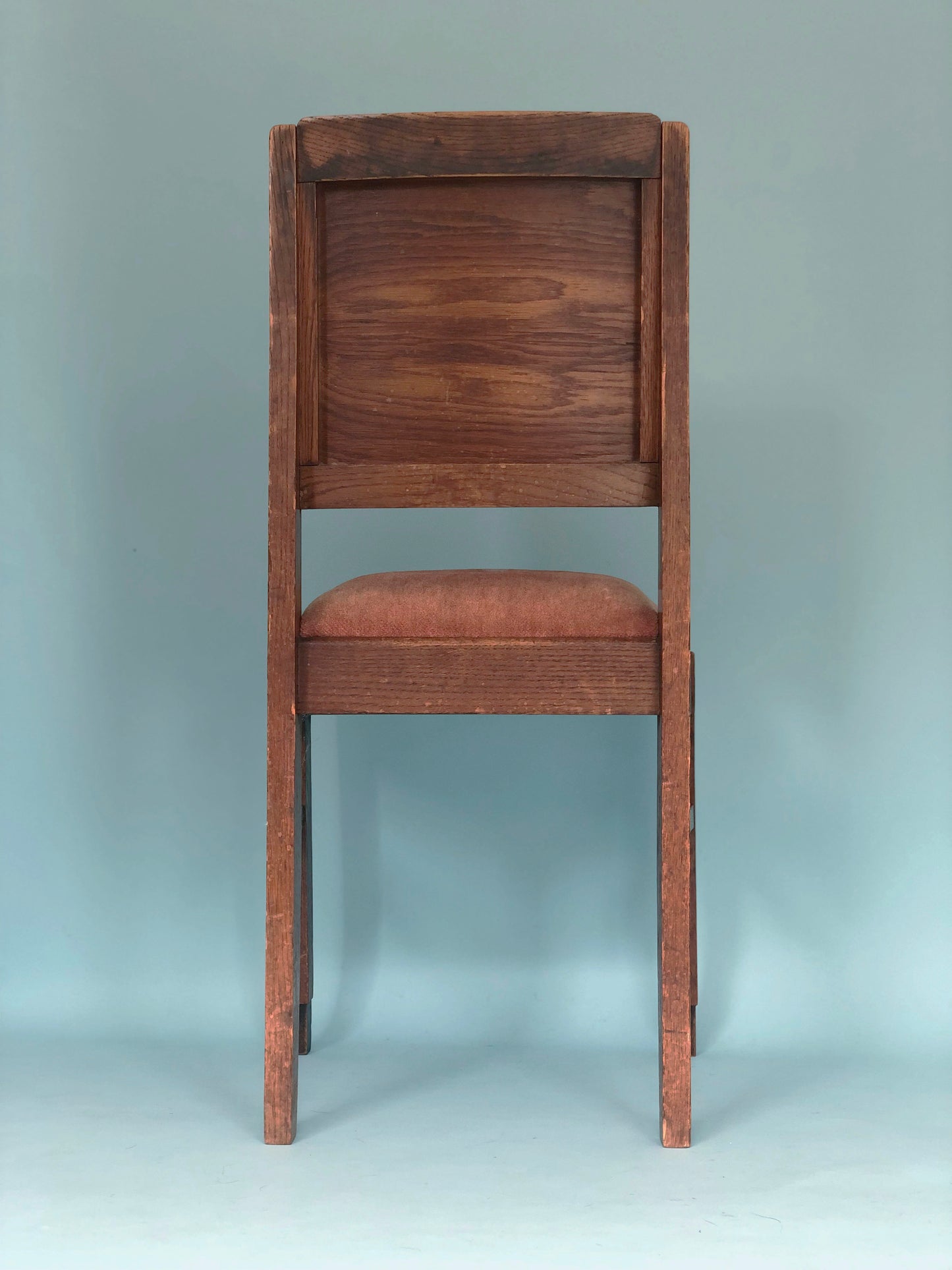 Oak Art Deco Amsterdam School Dining Chairs 1920s. Set of 2