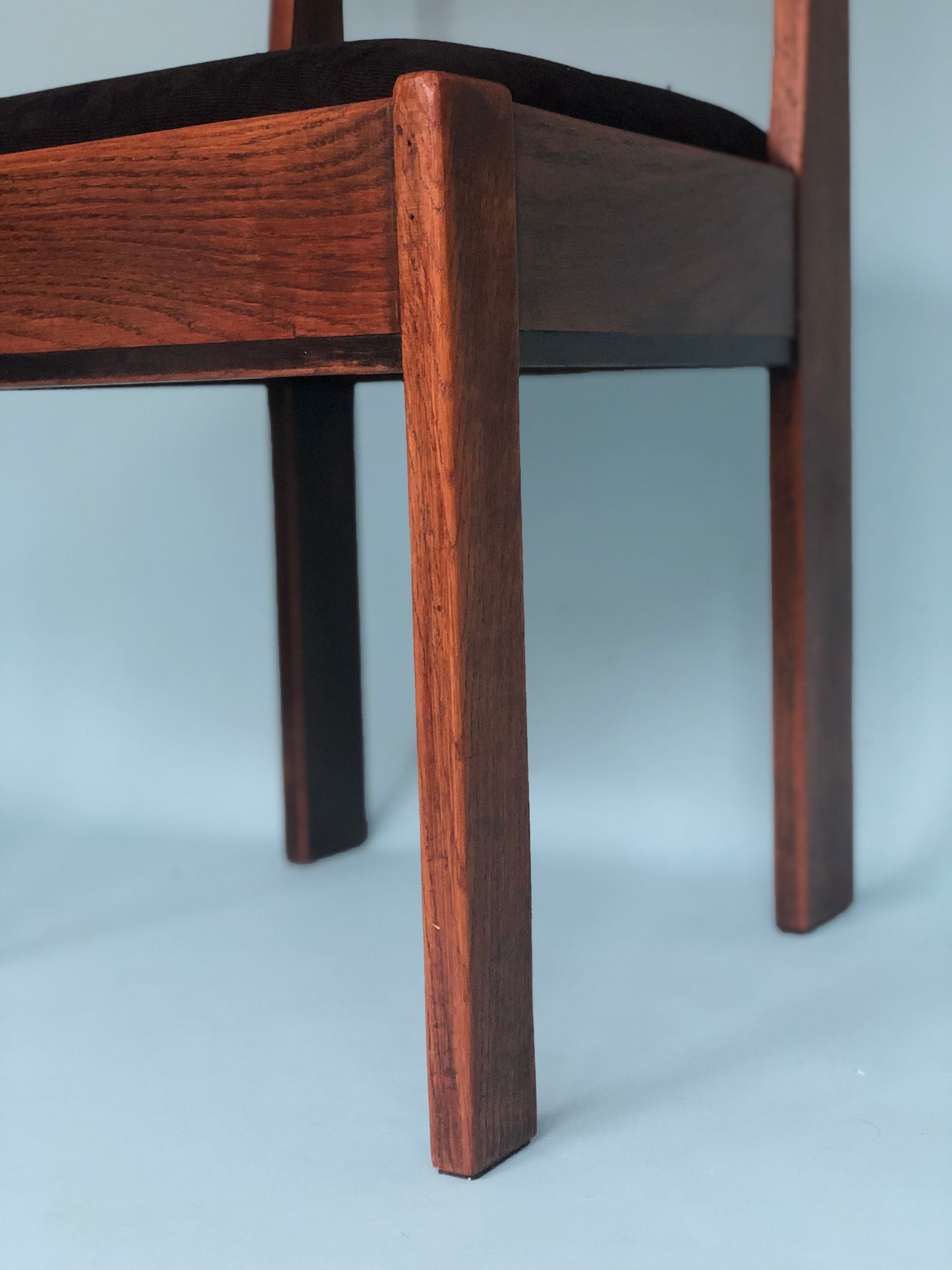 Oak Art Deco Design Chair By J.A. Muntendam For L.O.V. Oosterbeek 1920s.