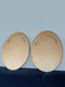 Oval 19th Century Giltwood Convex Butler Mirror. Set Of 2