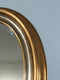 Oval Mid Century Facet-Cut Mirror In Gold And Silver