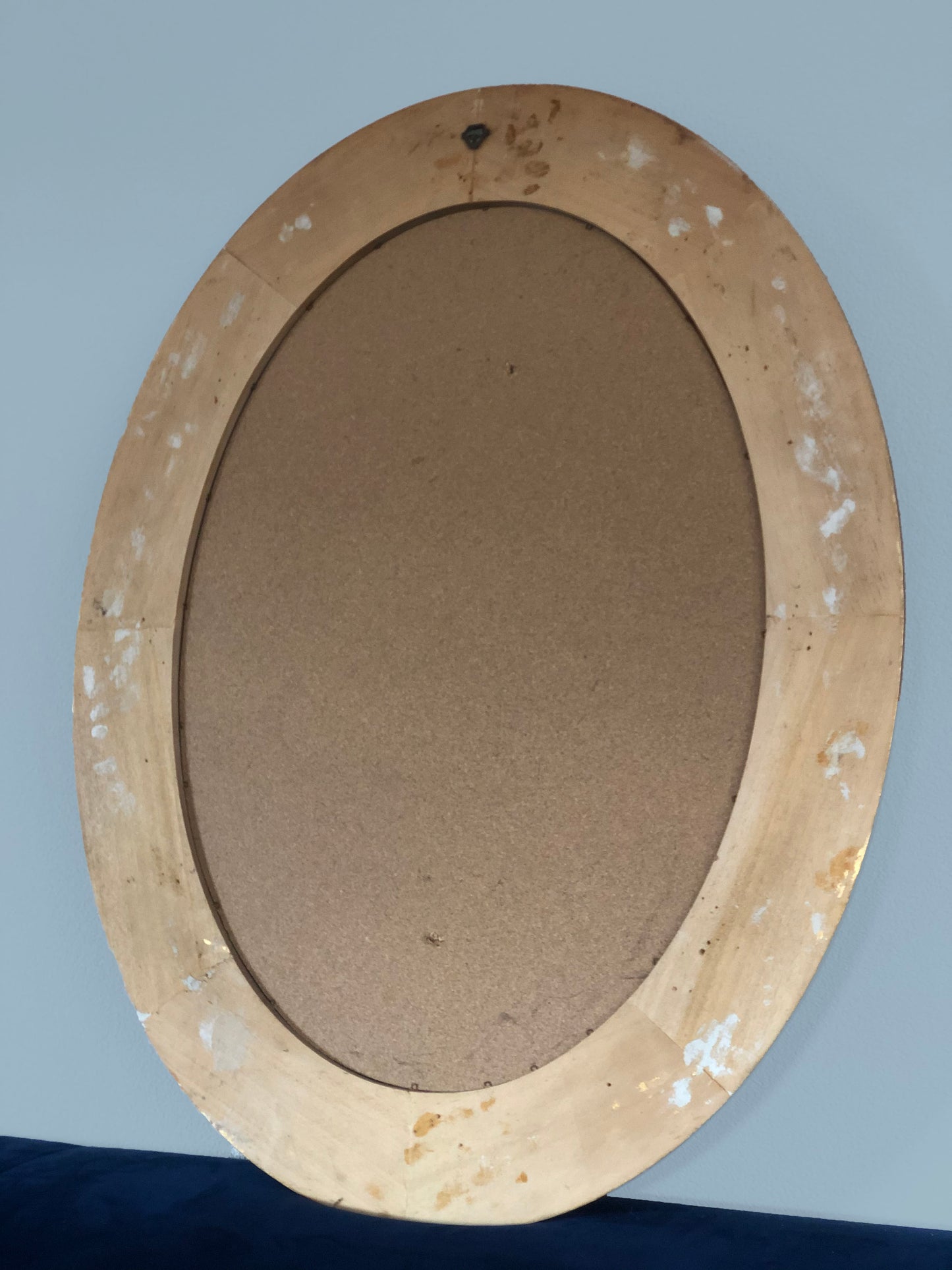 Oval Mid Century Facet-Cut Mirror In Gold And Silver