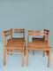 Set Of 4 J.H. Møller Oak And Danish Paper Cord Dining Chairs Model 401 1970s