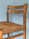 Set Of 4 J.H. Møller Oak And Danish Paper Cord Dining Chairs Model 401 1970s