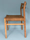 Set Of 4 J.H. Møller Oak And Danish Paper Cord Dining Chairs Model 401 1970s