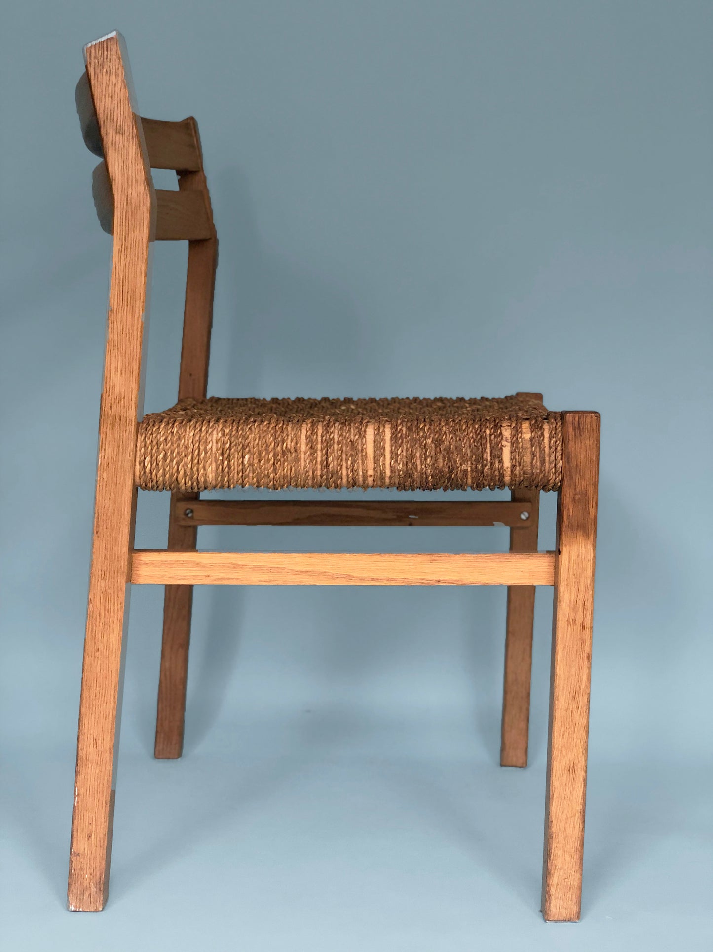 Set Of 4 J.H. Møller Oak And Danish Paper Cord Dining Chairs Model 401 1970s