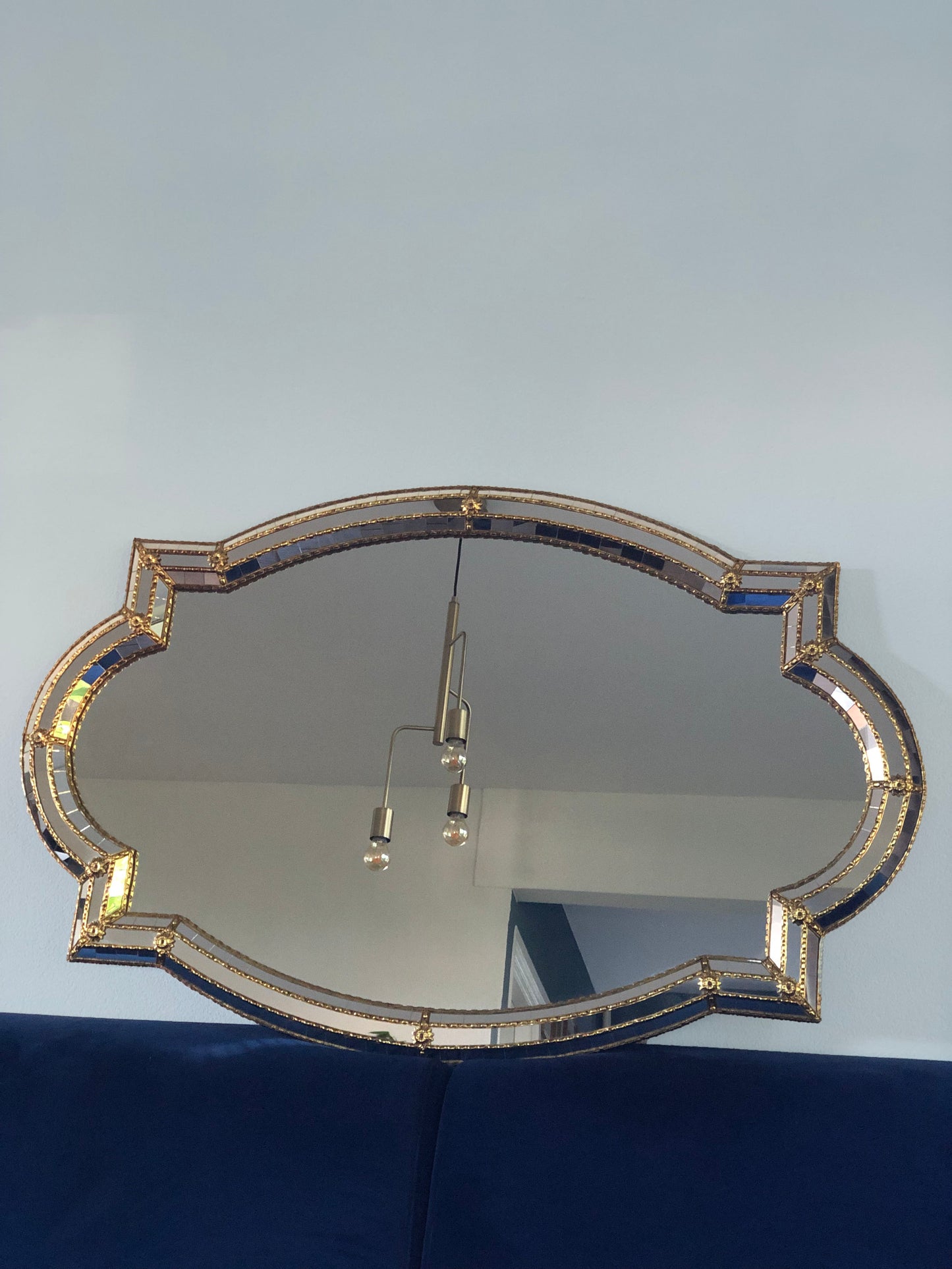 Spanish Venetian Full Length Mirror Hollywood Regency 1980s