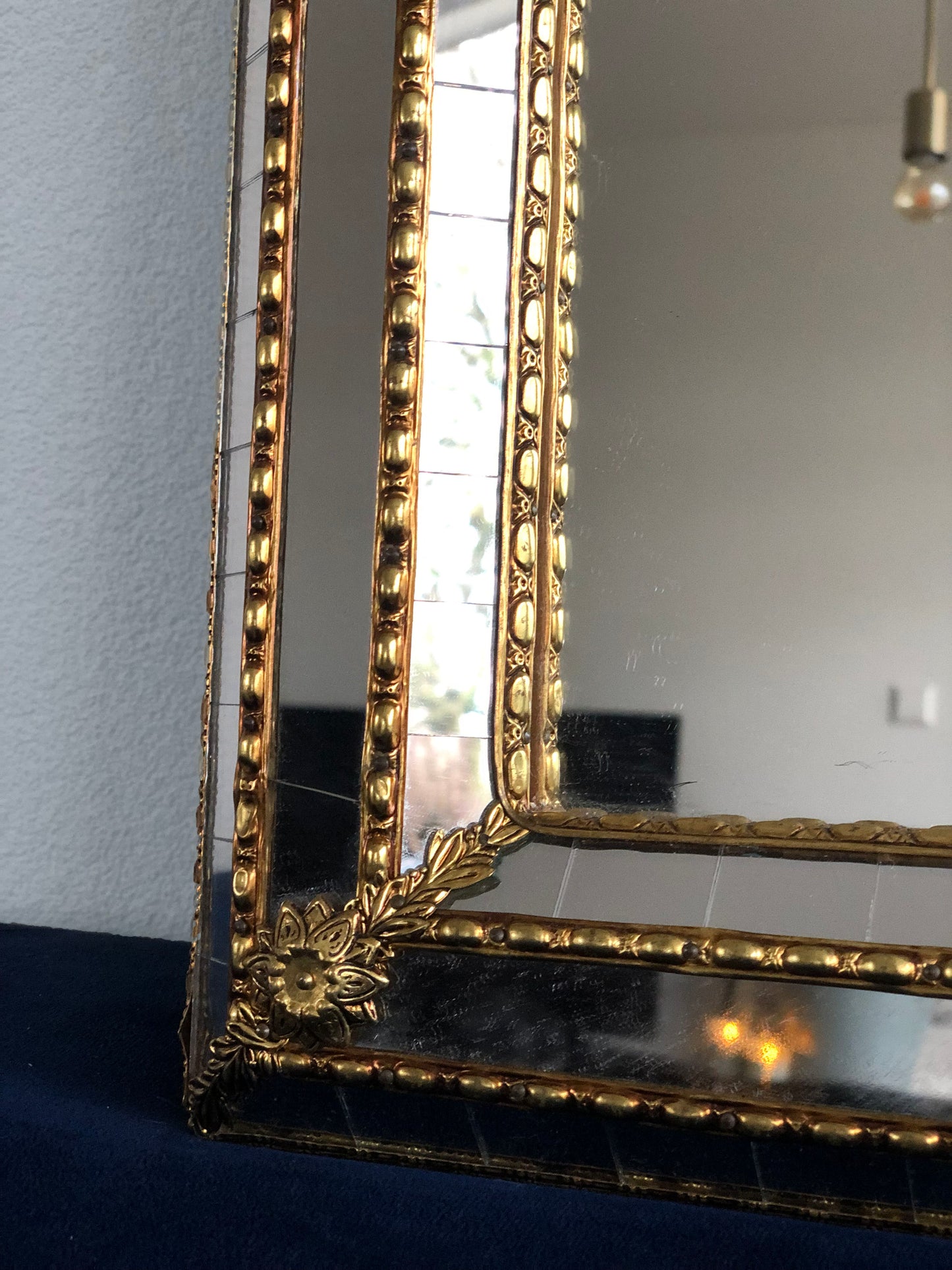 Spanish Venetian Full Length Mirror Hollywood Regency 1980s