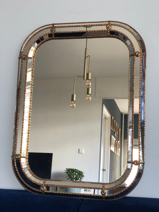 Spanish Venetian Mirror Hollywood Regency 1990s