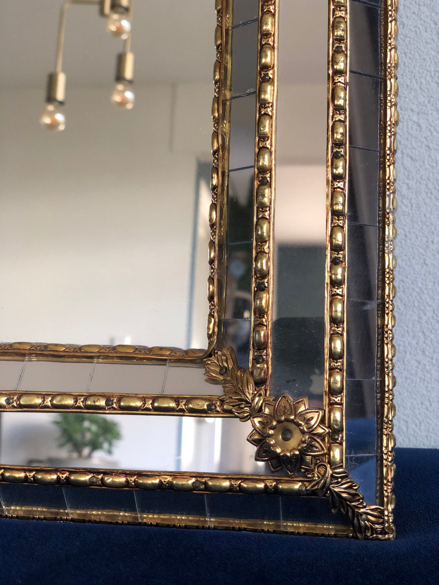 Spanish Venetian Mirror Hollywood Regency 1990s