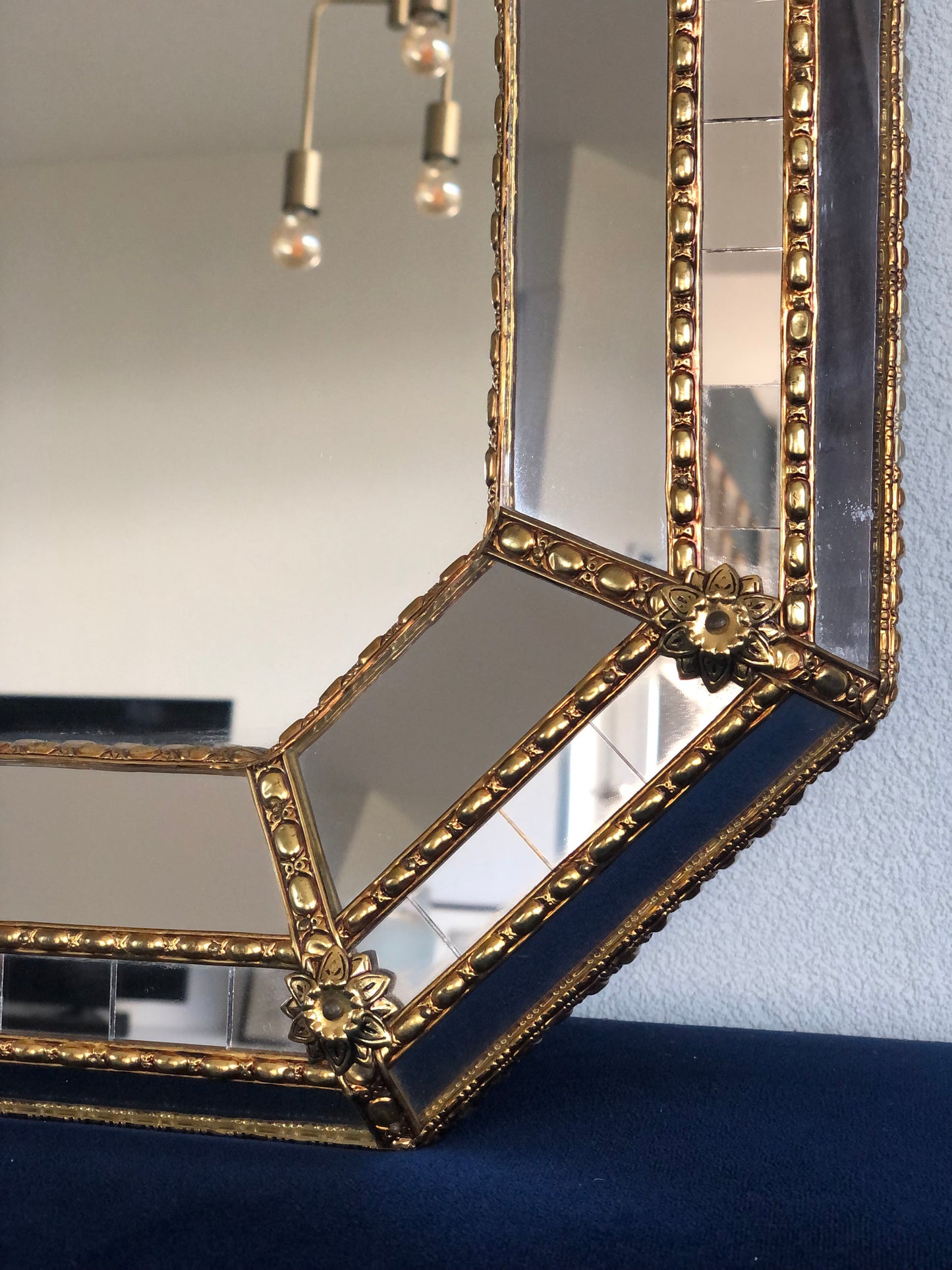 Spanish Venetian Mirror Hollywood Regency 1990s