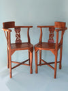 Teak Corner Chairs Indonesia 1920 Set of 2