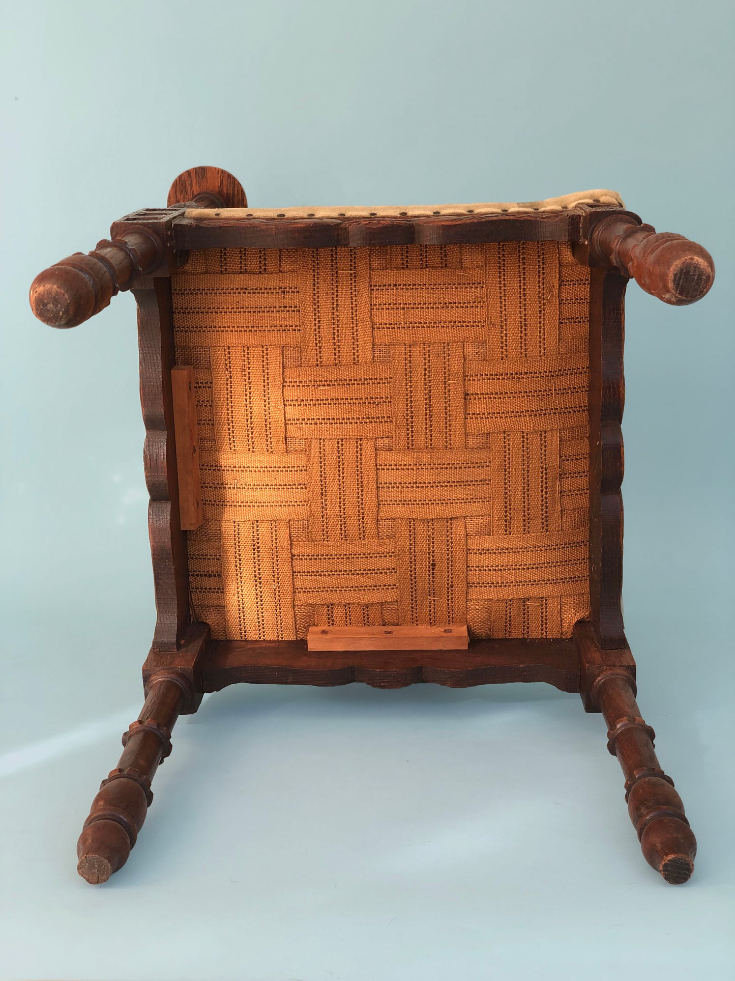 Victorian Carved Oak Corner Chair Cherub Head 1920s