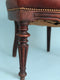 Victorian Oak Burgundy Red Leather Desk Chair