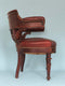 Victorian Oak Burgundy Red Leather Desk Chair