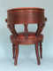 Victorian Oak Burgundy Red Leather Desk Chair