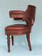 Victorian Oak Burgundy Red Leather Desk Chair