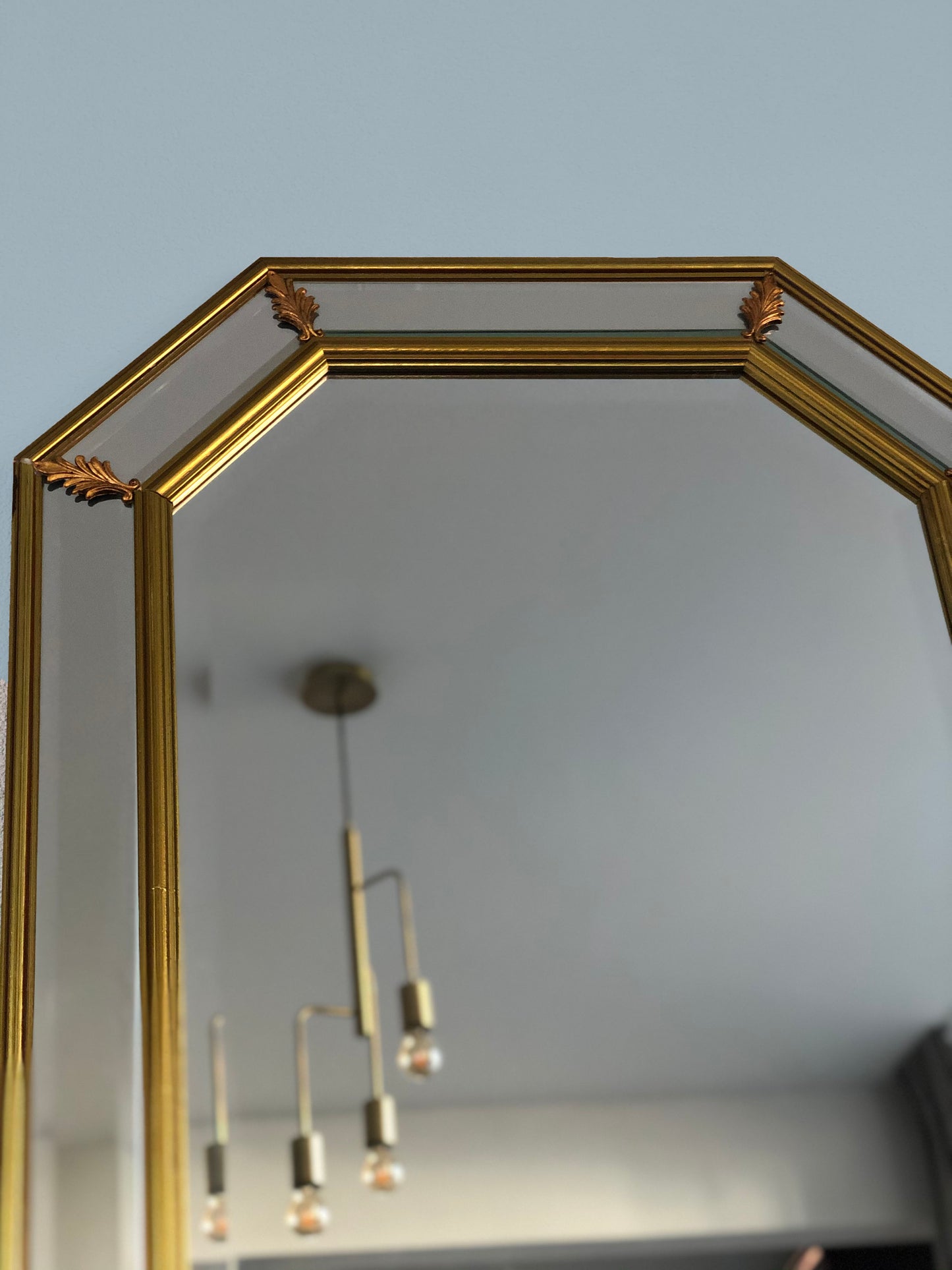 Vintage Facet Cut Hollywood Regency Mirror 1960s